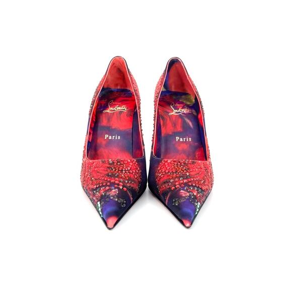 NIB Christian Louboutin Kate Max Roses Strass 100 Crystal Embellished Pumps 36.5 - Picture 6 of 8